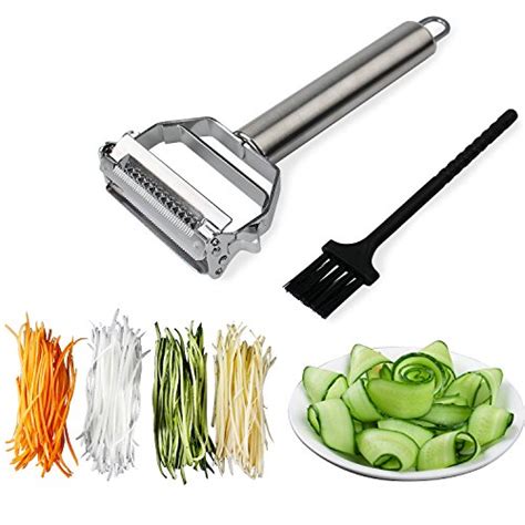 Sunkuka Julienne Peeler Stainless Steel Cutter Slicer With Cleaning