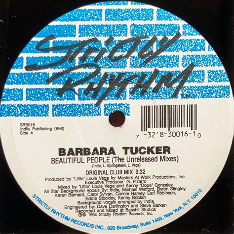 【12”】barbara Tucker Beautiful People The Unreleased Mixes Strictly