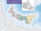 Mapa da ilha do príncipe eduardo | Vetor Premium