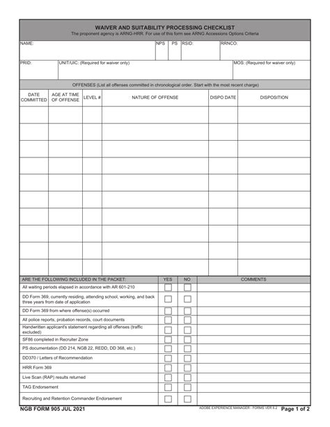 Ngb Form 905 Fill Out Sign Online And Download Fillable Pdf