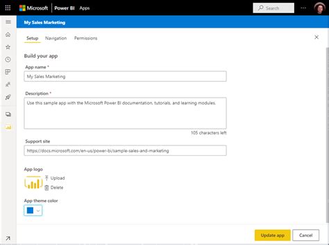 Download A Sample Template App From Appsource Power Bi Microsoft Docs