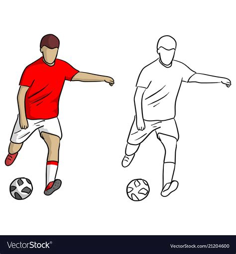 I have already included this article on my site, but here is the tutorial for you. Male soccer player shooting ball for goal Vector Image
