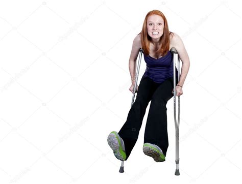 Woman On Crutches — Stock Photo © Robeo123 5584760