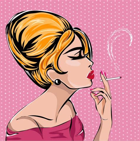 Mujer Fumando Im Genes De Stock De Arte Vectorial Depositphotos