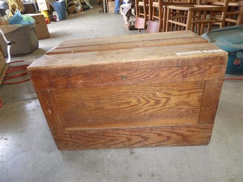 Lot 251 Vintage Solid Wood Tool Chest Norcal Online Estate Auctions