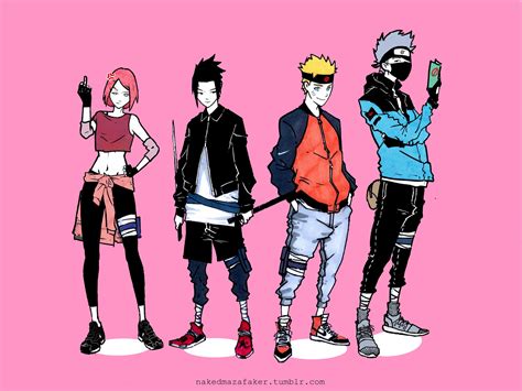 Artstation Naruto Team 7 X Redesign Nakedmazafaker