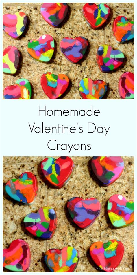 Making Valentine Heart Crayons Valentines For Kids