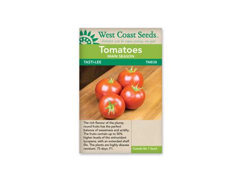 Main Season Tomato Tasti Lee 10 Seeds West Coast Blue Grass Nursery