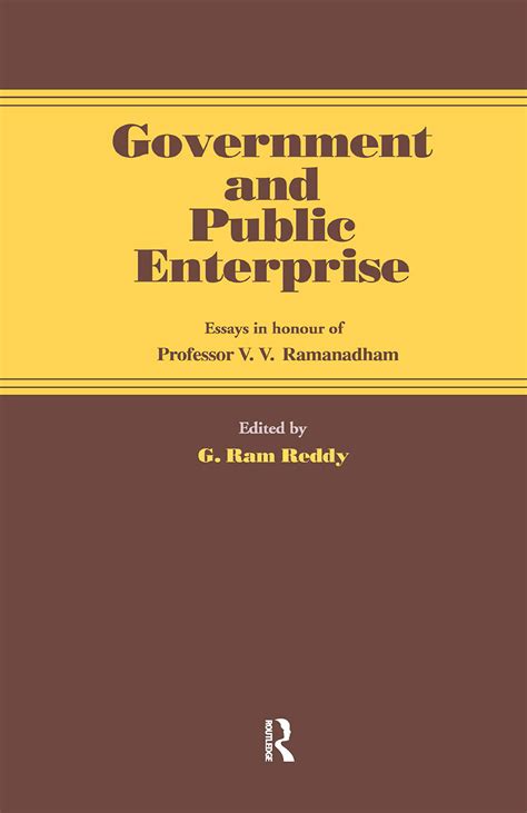Government And Public Enterprise Taylor And Francis Group