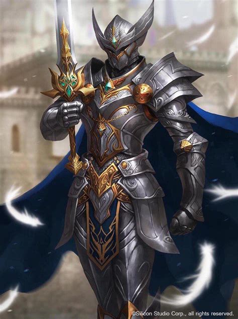 Badass Medieval Human Male Warrior Fighter Royal Knight Concept Art