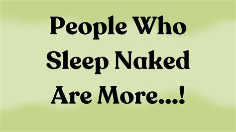 people who sleep naked are surprising psychological facts psychology says youtube