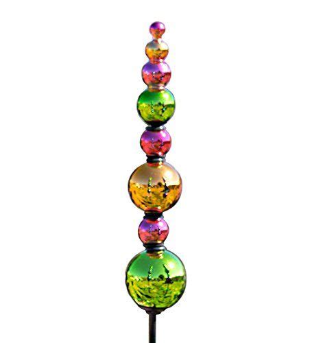 Indoor Outdoor 2 In 1 Colorful Glass Finial Ornaments Yar