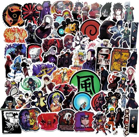 Vinyl Naruto Stickers Pack 63 Pcs Naruto Anime Decals For Laptop Ipad