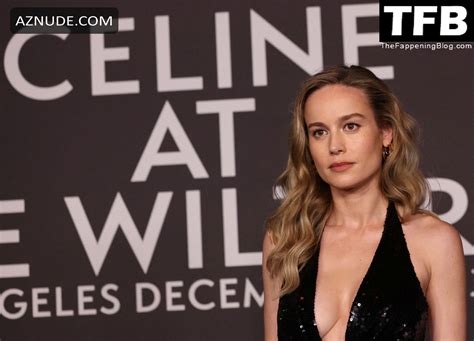 Brie Larson Sexy Shows Off Her Hot Cleavage At The Celine Fallwinter