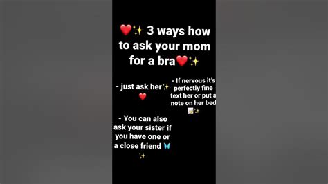 How To Ask Your Mom For A Bra 🦋💕 Youtube