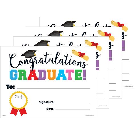Congratulations Graduate Diplomas 30 Pack Classroom Essentials