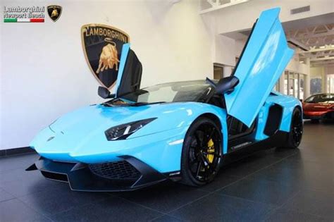 Baby Blue Aventador Roadster 50th Anniversary Spotted For Sale