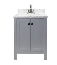 One very important decision that must be made when building or remodeling a bathroom is the choice of bathroom vanity. Tuscany® Rio 24"W x 22"D Vanity and Natural Cararra Marble Vanity Top with Rectangular ...
