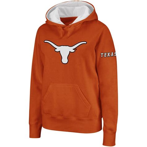 Texas Longhorns Womens Big Logo Pullover Hoodie Burnt Orange