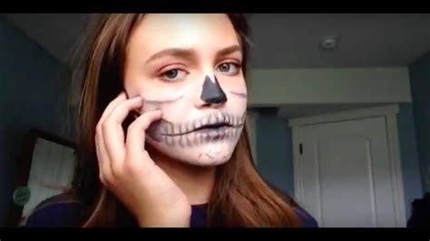 Half Skull Makeup Tutorial Lily Katherine Youtube