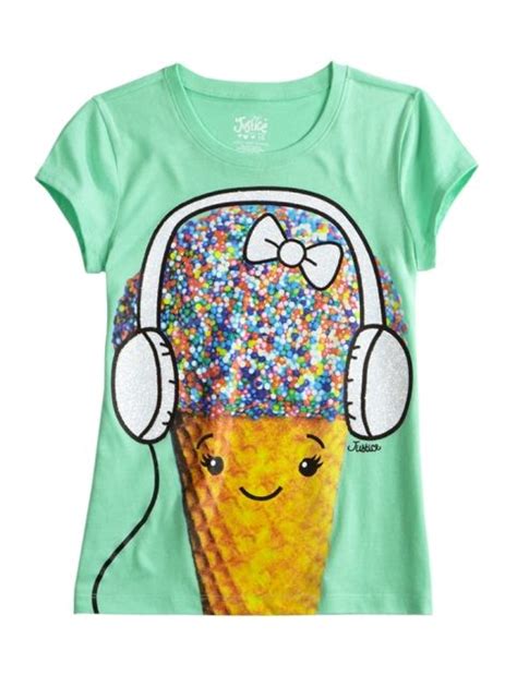 Ice Cream Headphones Graphic Tee Girls Category Parentcategory