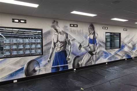 Gym Interior Graffiti Mural Street Artist Melbourne