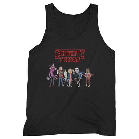 Stranger Things Rick And Morty Inspired Schwifty Things Man Tank Top