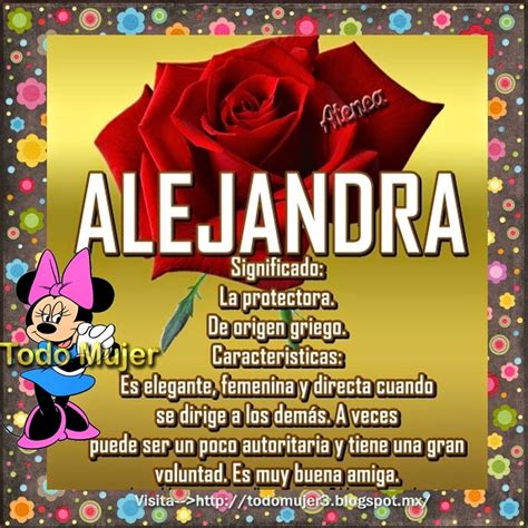 Todo Mujer SIGNIFICADO DE ALEJANDRA