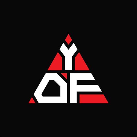 Yof Triangle Letter Logo Design With Triangle Shape Yof Triangle Logo
