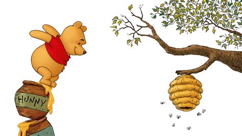 Winnie The Pooh Drawings With Honey Pooh With A Honey Pot On Head And