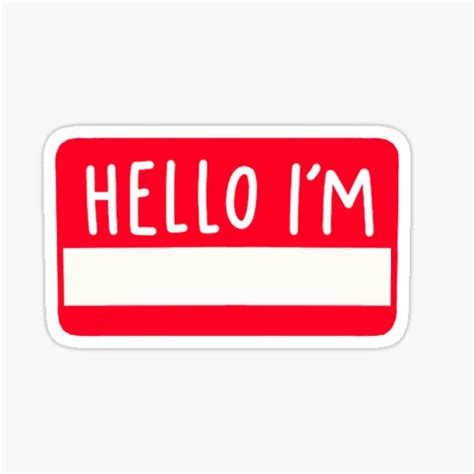 Hello Im Sticker For Sale By Andrea Kim Redbubble