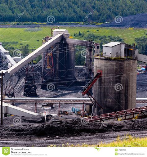 Dirty Coal Mine Structures Fossil Energy Resource Stock Image Image