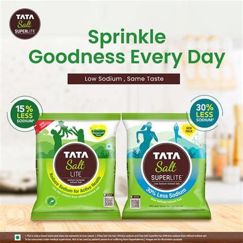 Buy Tata Salt Super Lite Iodized Salt 30 Less Sodium Online At Best Price Of Rs 55 Bigbasket