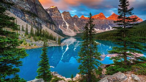 Hd Wallpaper Mountain Blue Lake 8k Desktop Background Water Scenics