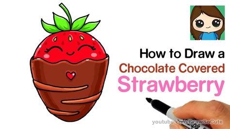 What's the best way to learn to draw? How to Draw a Chocolate Covered Strawberry Easy Cute - YouTube