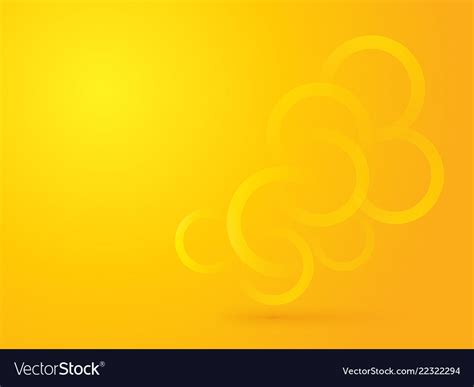 Brightly Yellow Summer Background With Circles Vector Image