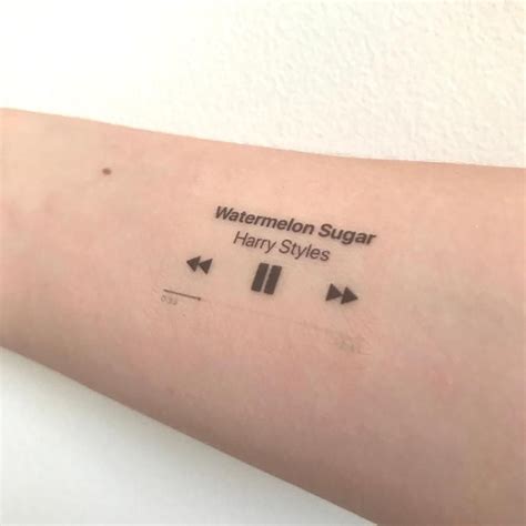 tatuajes temporales PERSONALIZADOS Interfaz de canción Etsy España
