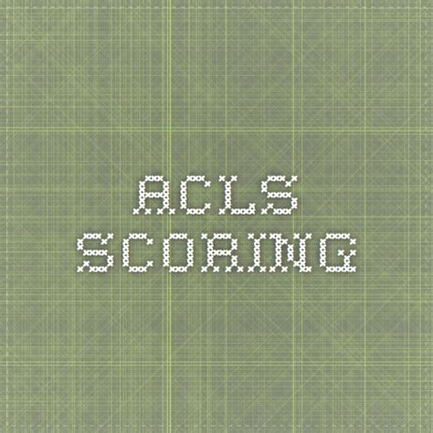 Acls Scoring Acls Allen Cognitive Levels Occupational Therapy