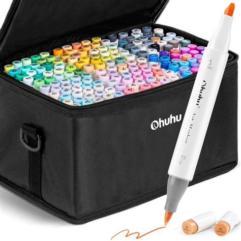 Buy Ohuhu Alcohol Brush Markers 168 Colour Art Markers Set Double