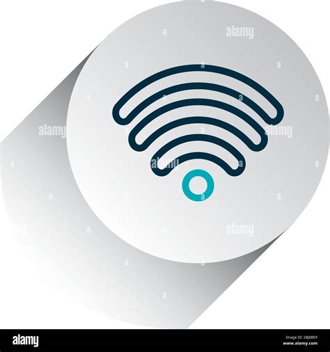 Wifi Symbol Icon Over White Background Line Gradient Style Vector