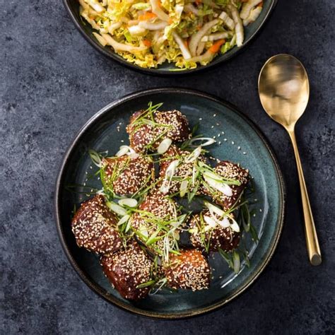 Also, korean fried chicken is often associated with beer. Air-Fryer Korean Steak Tips with Napa Cabbage Slaw | America's Test Kitchen | Recipe in 2020 ...