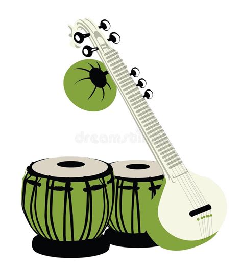 Indian Musical Instruments Stock Illustration Illustration Of Graphic