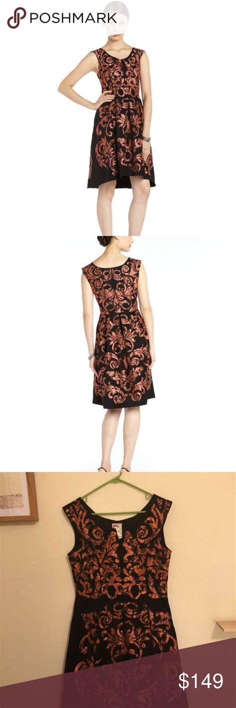 Yoana Baraschi Black And Pink Lace Appliqué Dress Absolutely Gorgeous