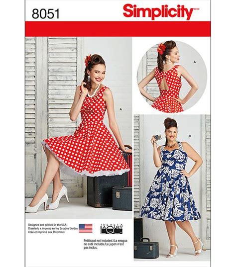 Simplicity Misses And Plus Size Dresses 20w 28w Joann Sundress Pattern Pattern Dress Women