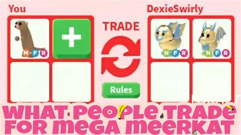 What People Trade For Mega Neon Meerkat In Adopt Me Trading Youtube