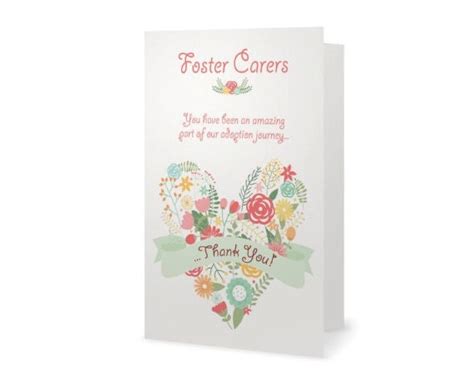 Foster Carer Thank You Card Perfect For Showing Your