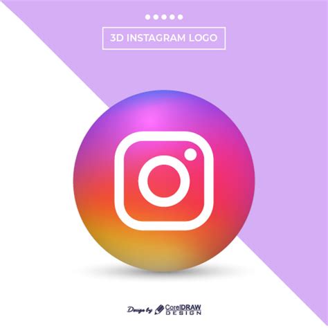 Download Modern 3d Instagram Logo Coreldraw Design Download Free Cdr