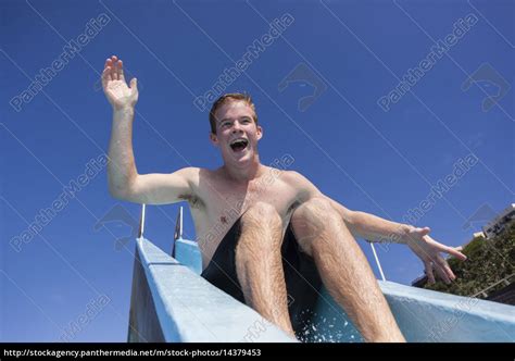 Boy Swimming Pool Spa Stockfoto Bildagentur Panthermedia