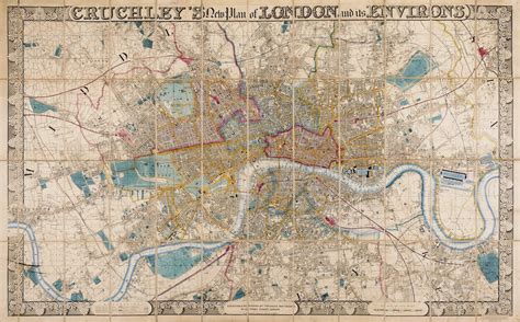 George Frederick Cruchley Cruchleys New Plan Of London And Its