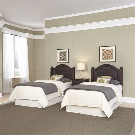 Many of our bedroom sets, especially the trundle and day bed sets are thoughtfully designed for form and function to make the. Bermuda Two Twin Headboards and Night Stand by Home Styles ...
